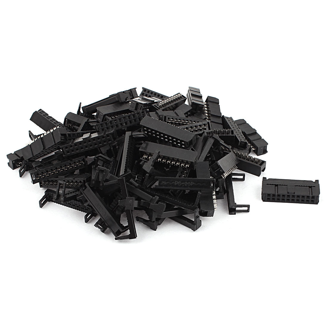 uxcell Uxcell 36 Pcs FC-20P 2x10 Pin Female Header IDC Cable Connector 2.54mm Pitch