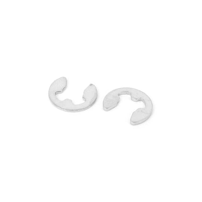 Harfington Uxcell 100pcs 304 Stainless Steel Fastener External Retaining Ring E-Clip Circlip 4mm