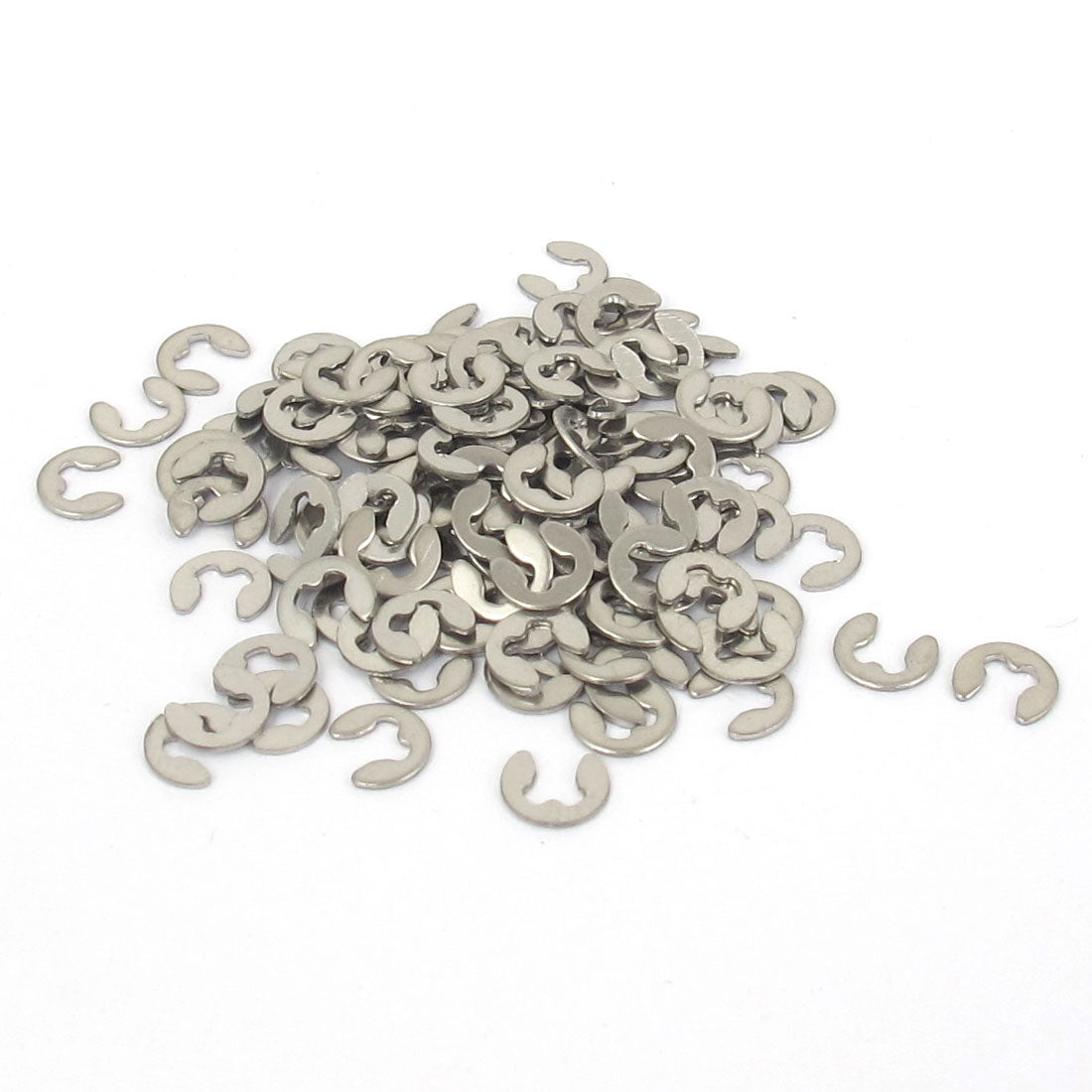 uxcell Uxcell 100pcs 304 Stainless Steel Fastener External Retaining Ring E-Clip Circlip 2mm