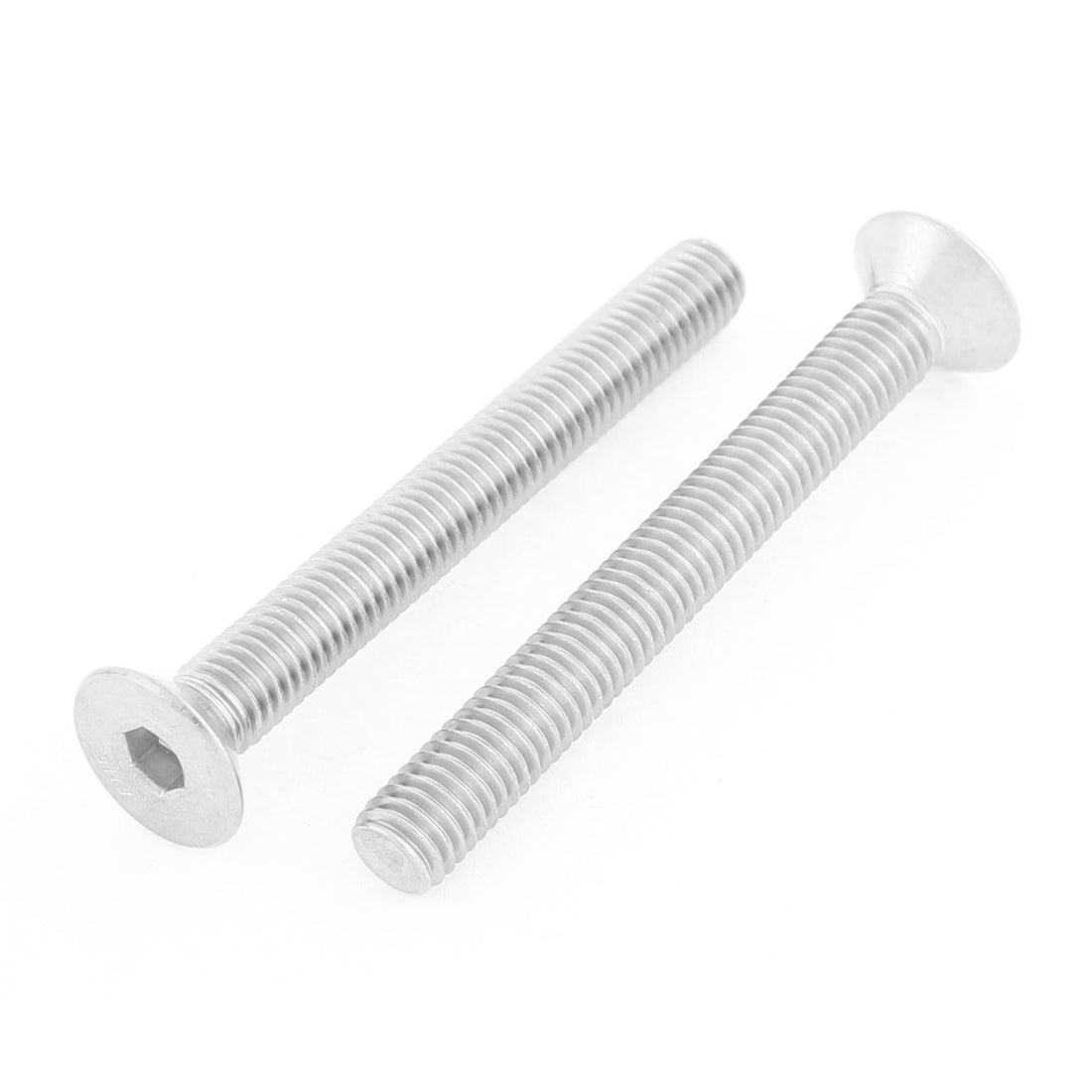 uxcell Uxcell M8 Stainless Steel Hex Socket Countersunk Flat Head Screws Bolt 70mm Long 2pcs