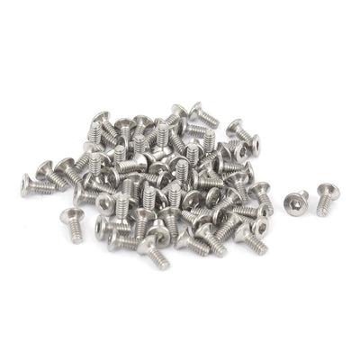 Harfington Uxcell M2 x 5mm Metric 304 Stainless Steel Hex Socket Countersunk Flat Head Screw Bolts 50pcs