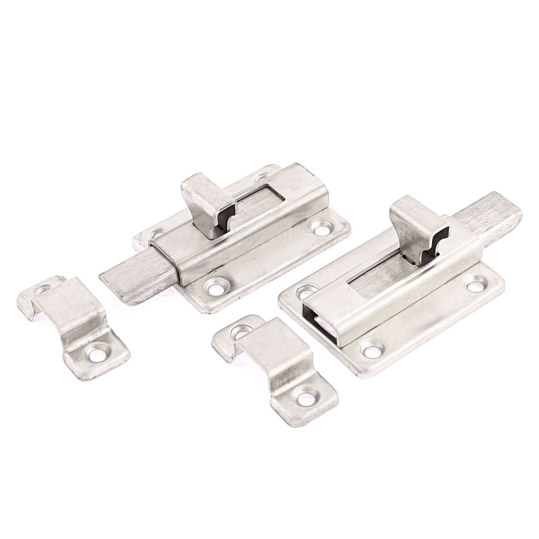 uxcell Uxcell 2pcs 2" Silver Tone Door Lock Latch Slide Barrel Bolt Clasp Locker