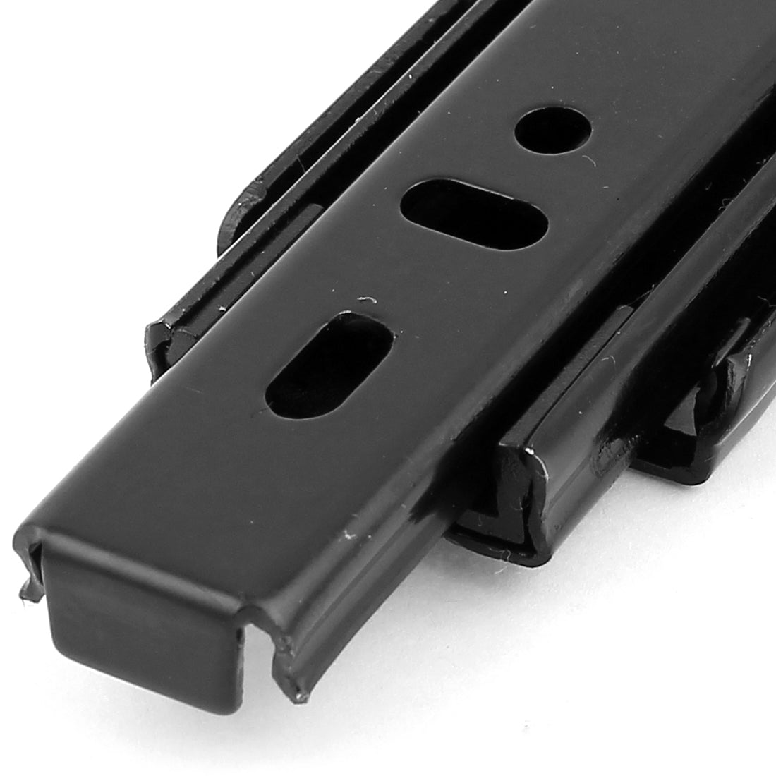 uxcell Uxcell Telescopic 3 Sections Black Drawer Slide Runners Ball Bearing Rails 2pcs