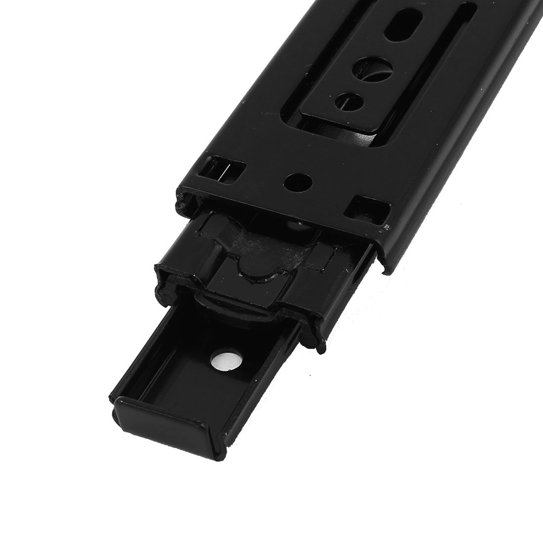 uxcell Uxcell 6" Black Metal Ball Bearing Telescopic Drawer Slide Rail Brackets 2pcs