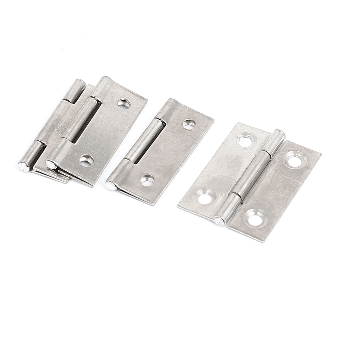 uxcell Uxcell Cupboard Showcase Door Toolbox Stainless Steel Hinge Silver Tone 1.5" Long 4pcs