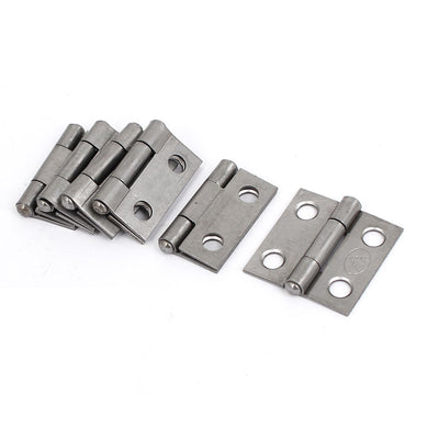 Harfington Uxcell Cupboard Cabinet Furniture Hardware Folding Door Hinges Silver Gray 1" Long 6pcs