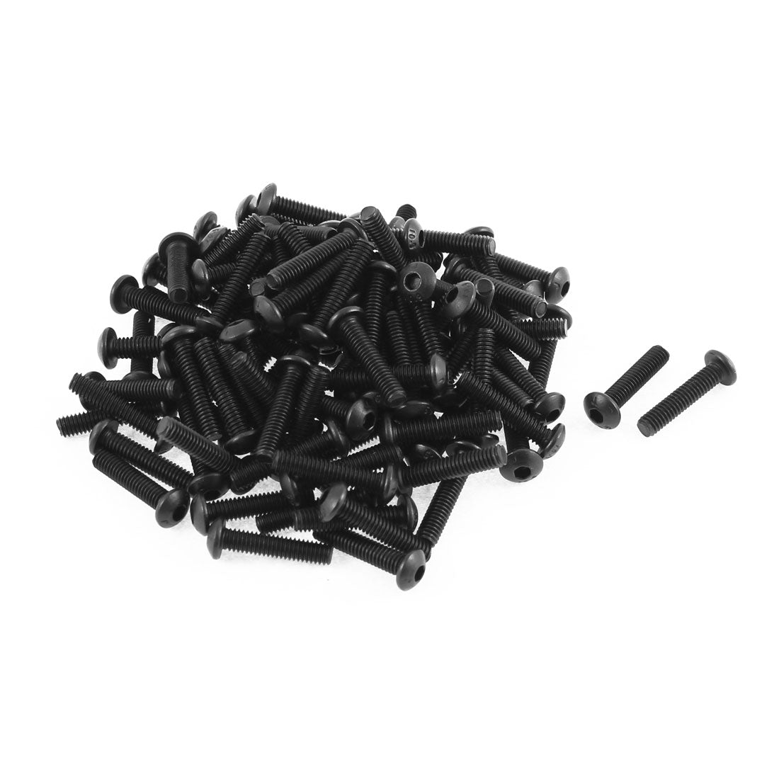 uxcell Uxcell M4x18mm Thread 10.9 Alloy Steel Button Head Hex Socket Cap Screw Bolt 100pcs