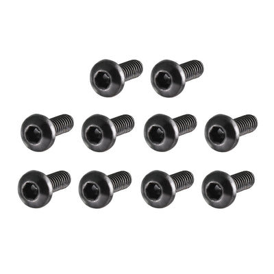 Harfington Uxcell M2x6mm Thread 10.9 Alloy Steel Button Head Hex Socket Cap Screw Bolt 100pcs