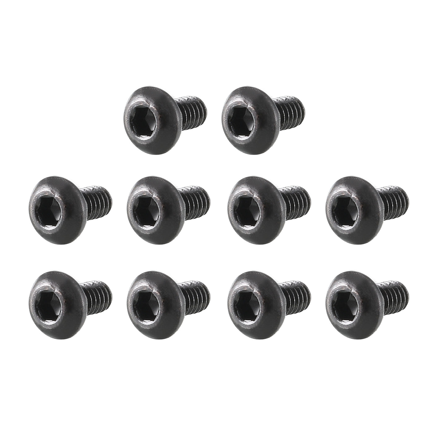 uxcell Uxcell M2x4mm Thread 10.9 Alloy Steel Button Head Hex Socket Cap Screw Bolt 100pcs