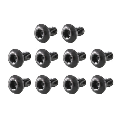 Harfington Uxcell M2x4mm Thread 10.9 Alloy Steel Button Head Hex Socket Cap Screw Bolt 100pcs