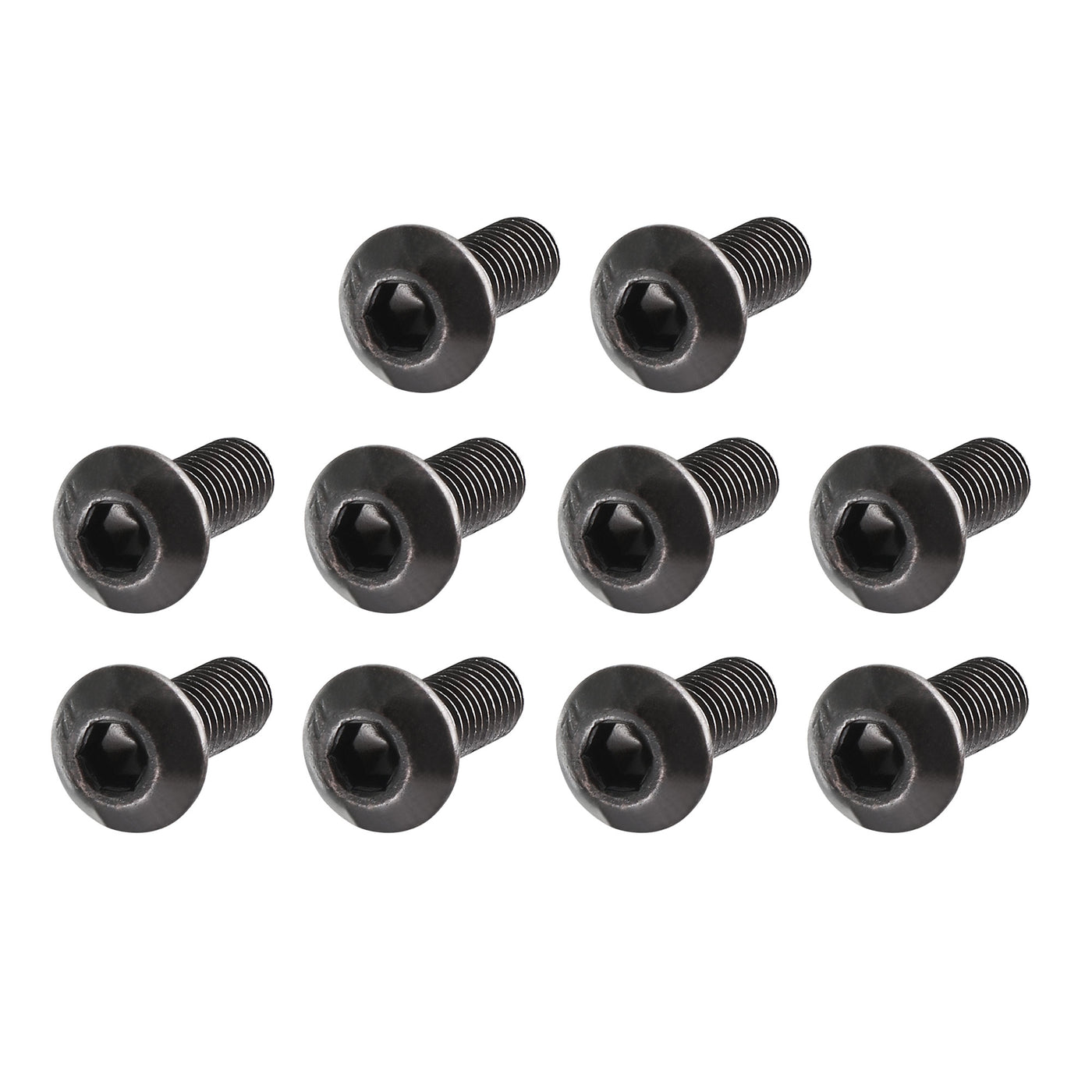 Uxcell M3x8mm Thread 10.9 Alloy Steel Button Head Hex Socket Cap Screw ...