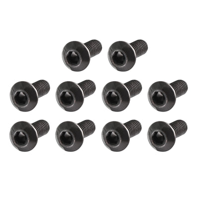 Harfington Uxcell M3x8mm Thread 10.9 Alloy Steel Button Head Hex Socket Cap Screw Bolt 100pcs