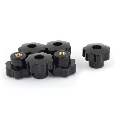 Harfington Uxcell 6pcs M8 Female Threaded Screw On Star Head Clamping Nuts Knob Grip for Machinery Latche