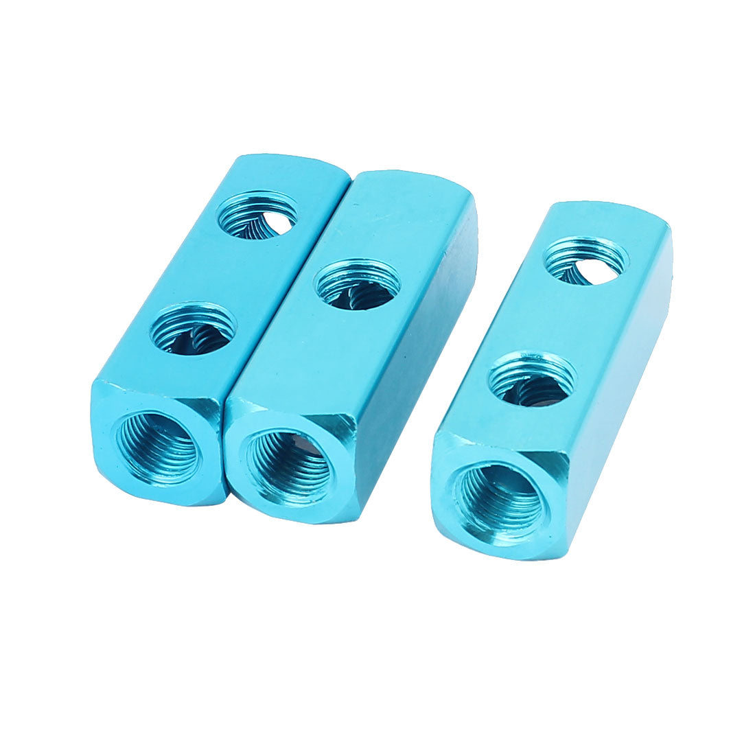 uxcell Uxcell 3Stk 1/4BSP Gewinde 2 Wege Schlauch Rohr Inline Verteiler Block Splitter Blau de