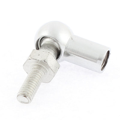 Harfington Uxcell M6 Male M8 Female Thread L Shape Ball Joint Rod End Bearing Silver Tone