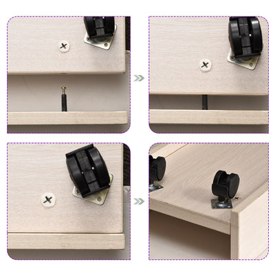 Harfington Uxcell 15 Sets Furniture Fixing Screw Side Cam Bolt Fitting Dowel Pre-inserted Nut Connector