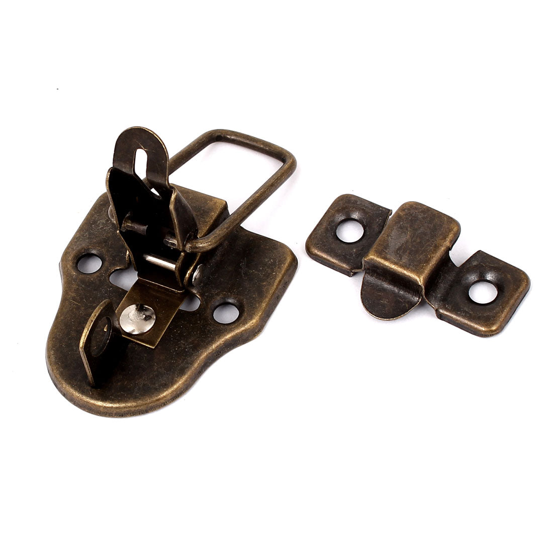 uxcell Uxcell Retro Style Metal Wardrobe Box Case Safe Lock Toggle Latch Hasp Bronze Tone 5pcs