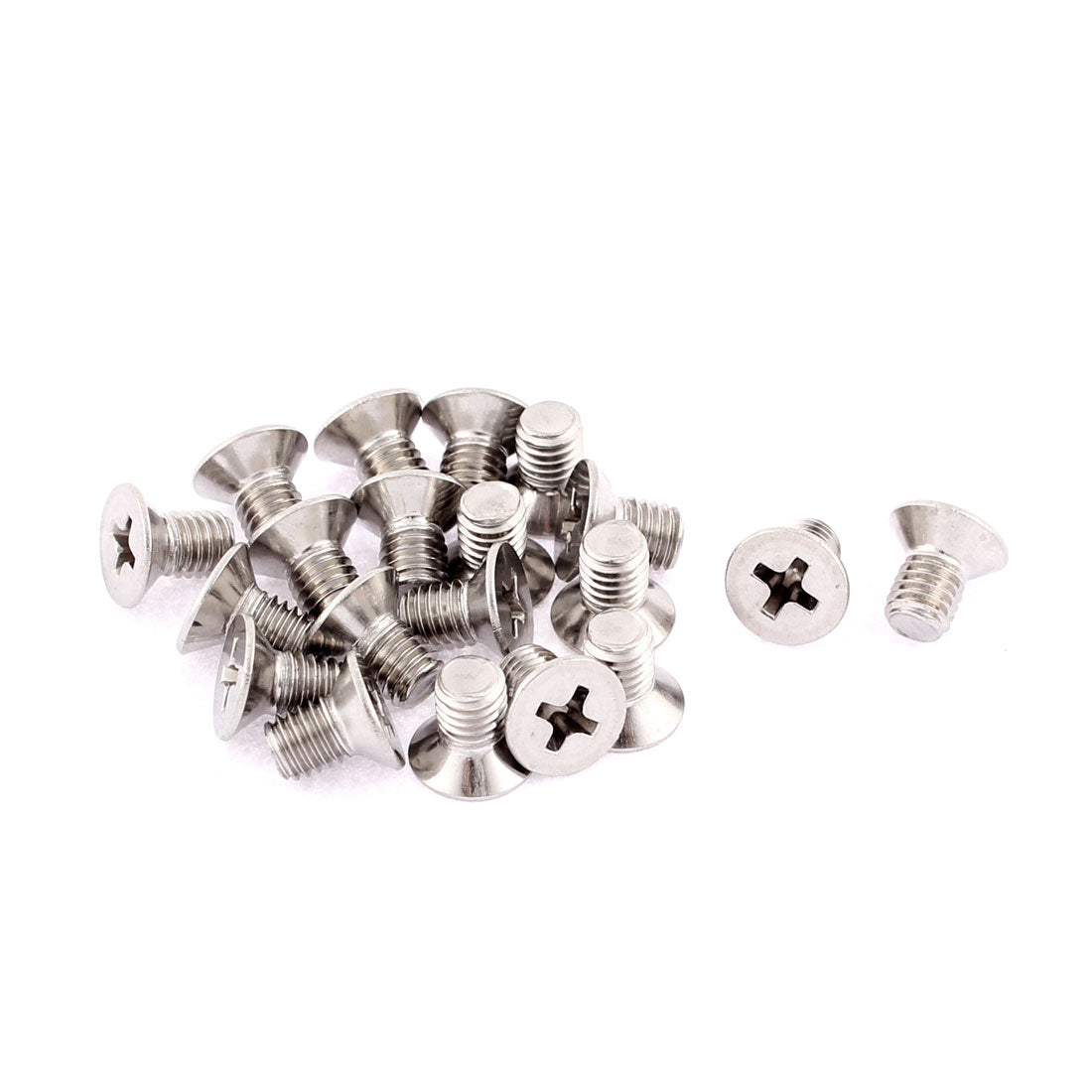 uxcell Uxcell M5 x 8mm Phillips Flat Head Countersunk Bolts Machine Screws 20 Pcs