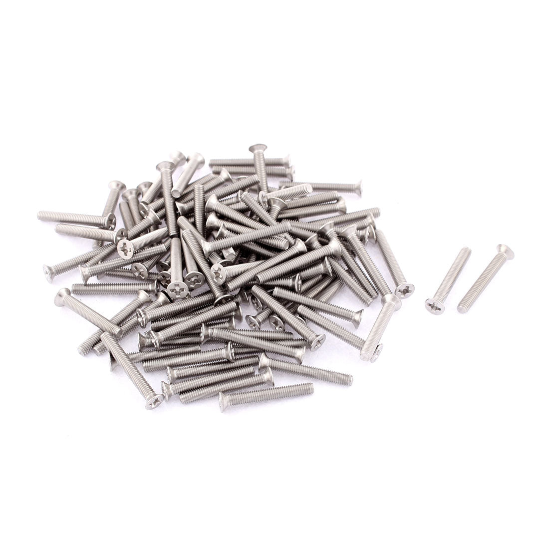 uxcell Uxcell M3 x 22mm Phillips Socket Stainless Steel Countersunk Bolts Screws 50pcs