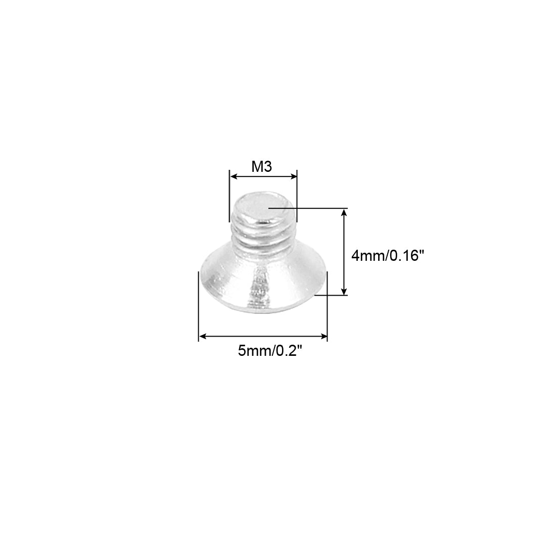 uxcell Uxcell M3x4mm Stainless Steel Phillips Flat Countersunk Head Screws 50pcs