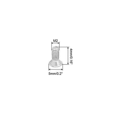 Harfington Uxcell M2x5mm Stainless Steel Phillips Flat Countersunk Head Screws 100pcs