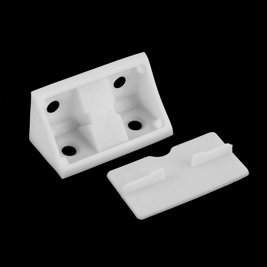 uxcell Uxcell Furniture Shelf Cabinet Plastic 90 Degree Angle Brackets White 10pcs