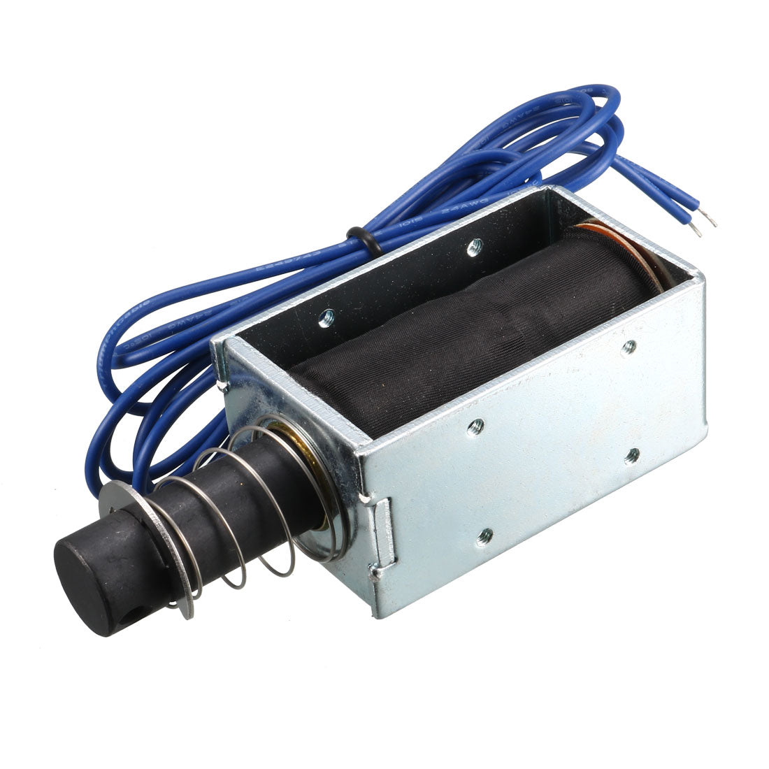 uxcell Uxcell DC 12V 1.5A 500g Force 15mm Stroke Pull Type Open Frame Solenoid Electromagnet