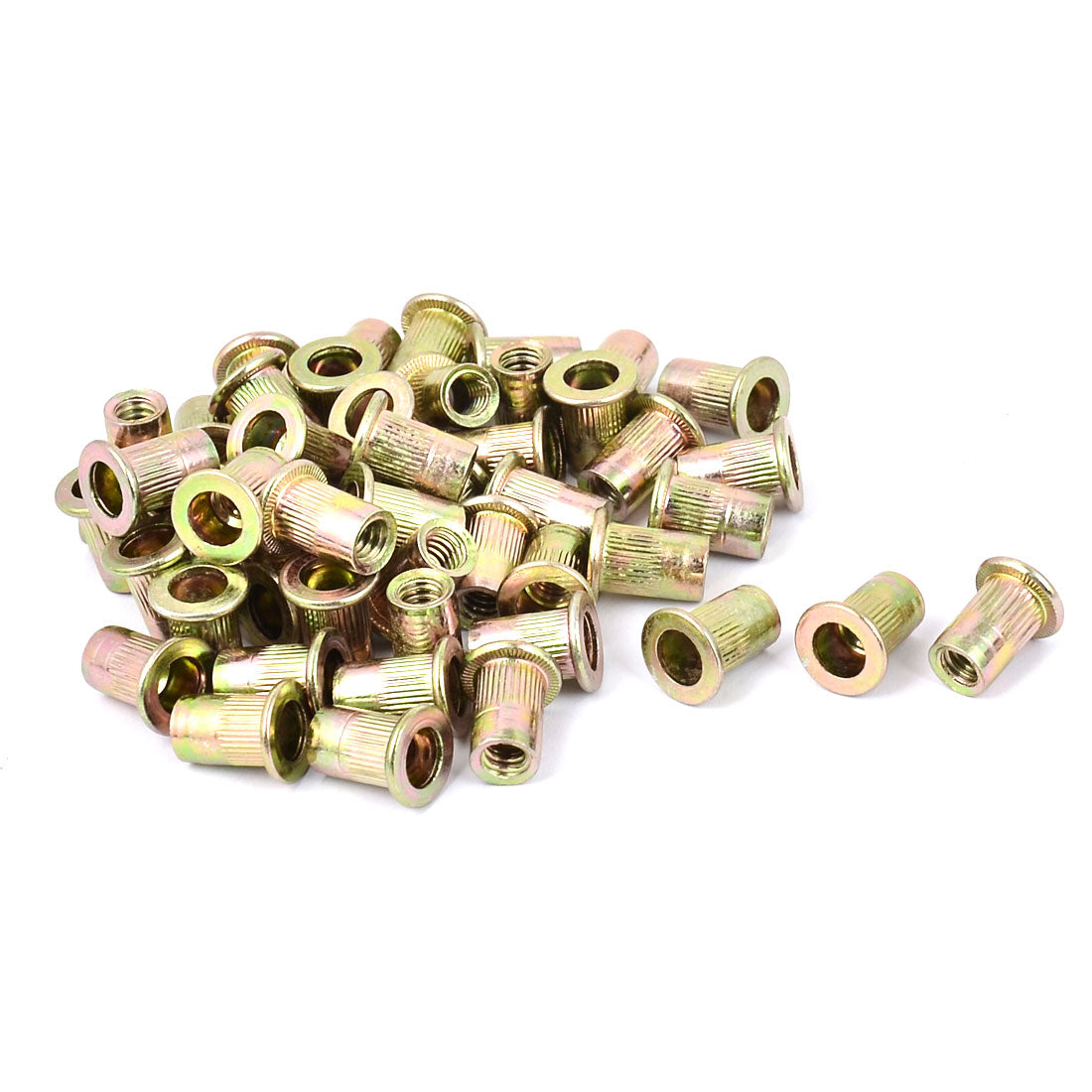 uxcell Uxcell 1/4 Inch Thread Dia Metal Rivet Nut Insert Nutsert 50pcs