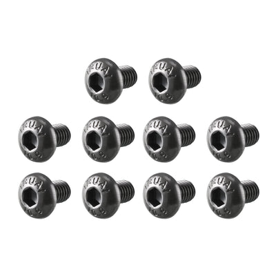 Harfington Uxcell M3x5mm 10.9 Alloy Steel Button Head Hex Socket Cap Screw Bolt Black 100pcs