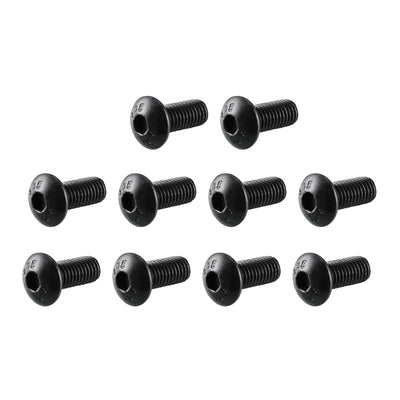 Harfington Uxcell M5x12mm 10.9 Alloy Steel Button Head Hex Socket Cap Screw Bolt Black 50pcs