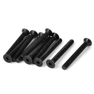 Harfington Uxcell M8x70mm 10.9 Carbon Steel Countersunk Head Hex Socket Screw Black 10pcs