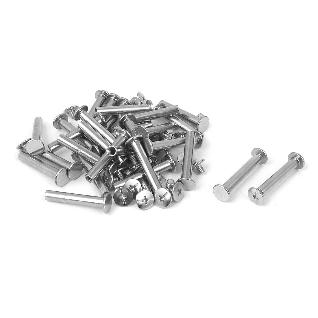 uxcell Uxcell 30Stk.Fotoalbum M5x6mm Metall vermessingt Einband Schraubsäule Laufmutter