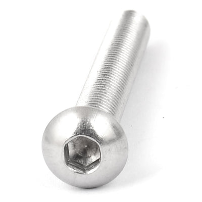 Harfington Uxcell M8 x 65mm Stainless Steel Button Head Socket Cap Screw 5 Pcs