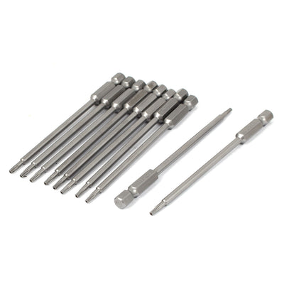 Harfington Uxcell a16011600ux0312 100 mm Länge 1/10,2 cm Sechskantschaft T8 Torx Sicherheit Schraubendreher-Bits de