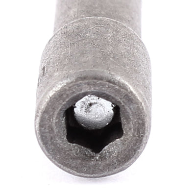 Harfington Uxcell 6.3mm Dia Hex Shank 5mm Magnetic Socket Nut Gray 65mm Long