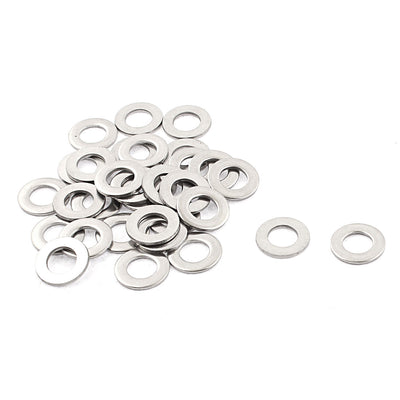 Harfington Uxcell Screw Bolt M8 x 16mm x 1.6mm Stainless Steel Flat Pad Washer Gasket Silver Tone 32pcs