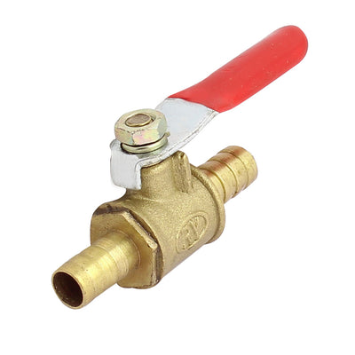 Harfington Uxcell 3pcs 8mm Barb Outer Dia 180 Degree Red Plastic Coated Handle Air Regulated Ball Valve Controller