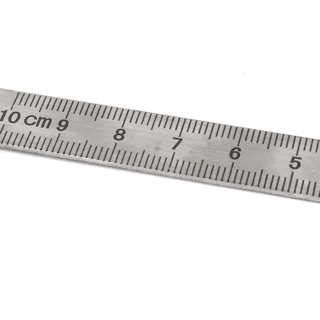 uxcell Uxcell Metal Round Head 180 Degree Rotary Protractor Angle Ruler 195mm Long Silver Tone