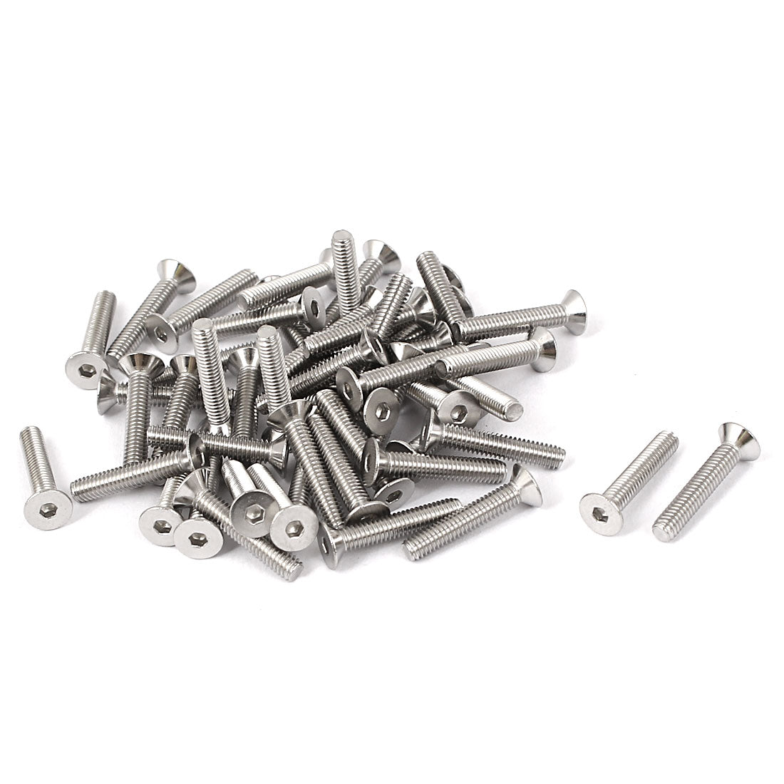 uxcell Uxcell M2.5x14mm Stainless Steel Hex Socket Flat Head Countersunk Bolts Screw 50pcs