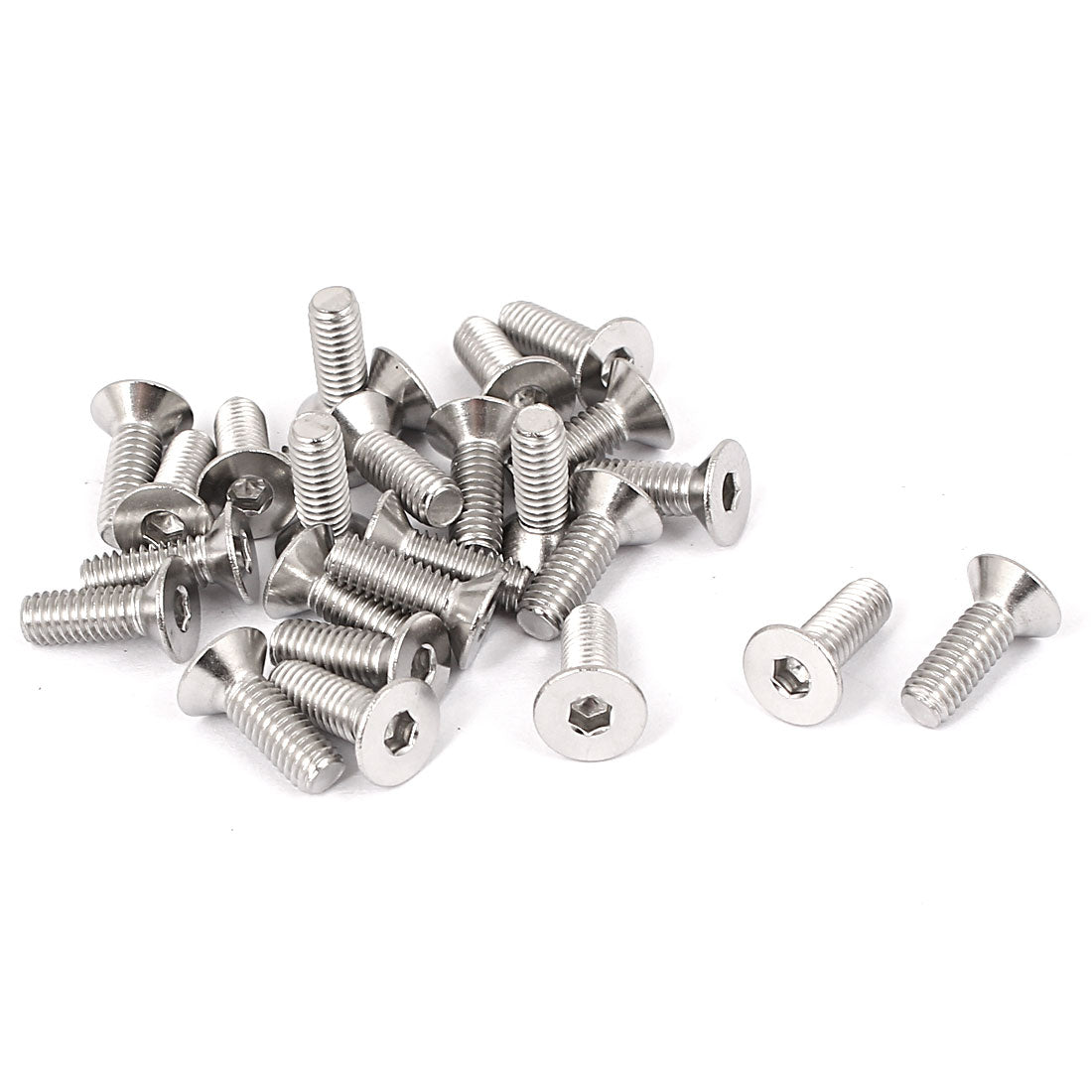 uxcell Uxcell M4x12mm Stainless Steel Hex Socket Flat Head Countersunk Bolts Screw 25pcs