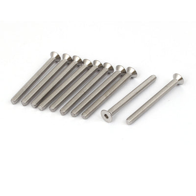 Harfington Uxcell M4x45mm Stainless Steel Hex Socket Flat Head Countersunk Bolts Screw 10pcs