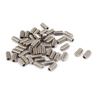 Harfington Uxcell M2.5x5mm Cup Point Hex Socket Grub Set Screws 50pcs for Gear