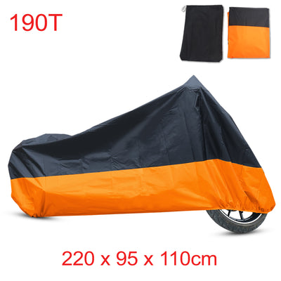 Harfington Uxcell L 180T Regen Staub Motorrad Abdeckung Schwarz Orange Außen UV Schutz DE de