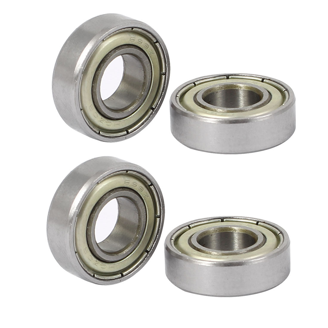 uxcell Uxcell 699Z Stainless Steel Single Shielded Deep Groove Ball Bearing 20mm Dia 4pcs