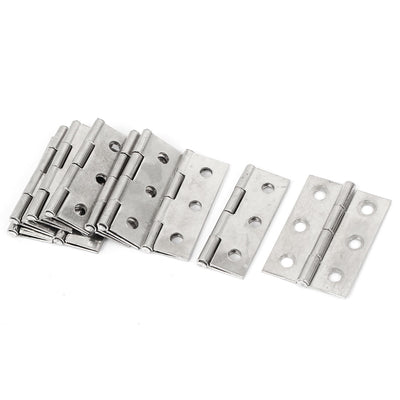 Harfington Uxcell 10pcs Cabinet Drawer Door Stainless Steel Hinges 1.8" Length