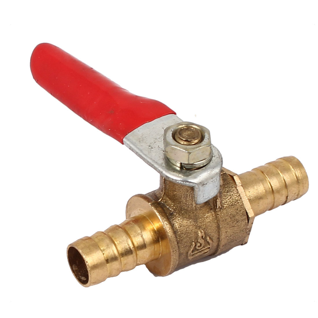 uxcell Uxcell Water Tube 8mm Hose Barb 2 Ways Lever Handle Full Port Brass Ball Valve