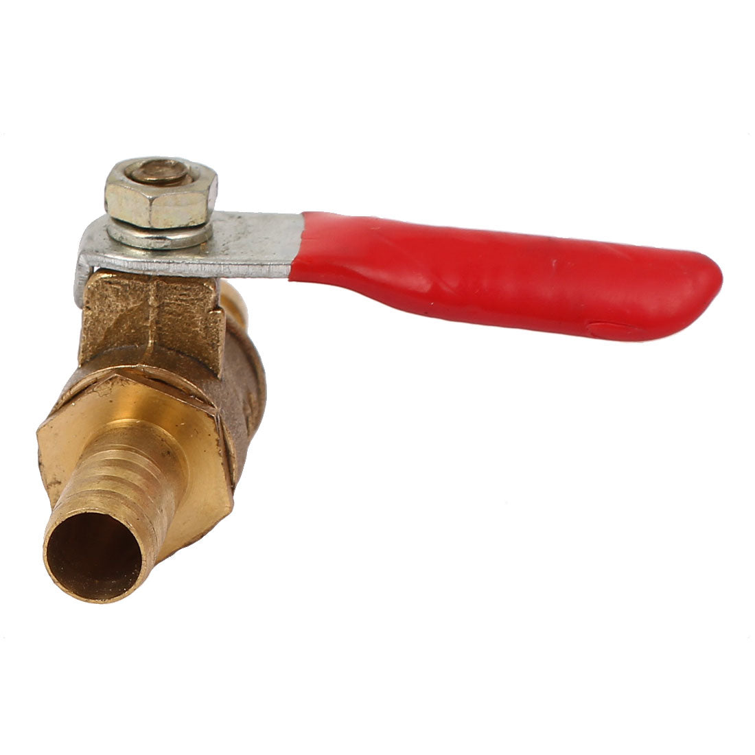 uxcell Uxcell Water Tube 8mm Hose Barb 2 Ways Lever Handle Full Port Brass Ball Valve