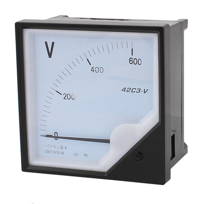 Harfington Uxcell Analog Panel Volt Spannungsmesser Voltmeter Gauge DC0-600V Klasse 1.5 Genauigkeit