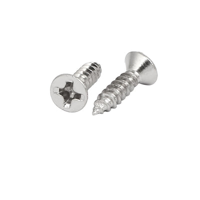 Harfington Uxcell M3x12mm Metal Phillips Drive Flat Head Self Tapping Screws Fastener 30pcs