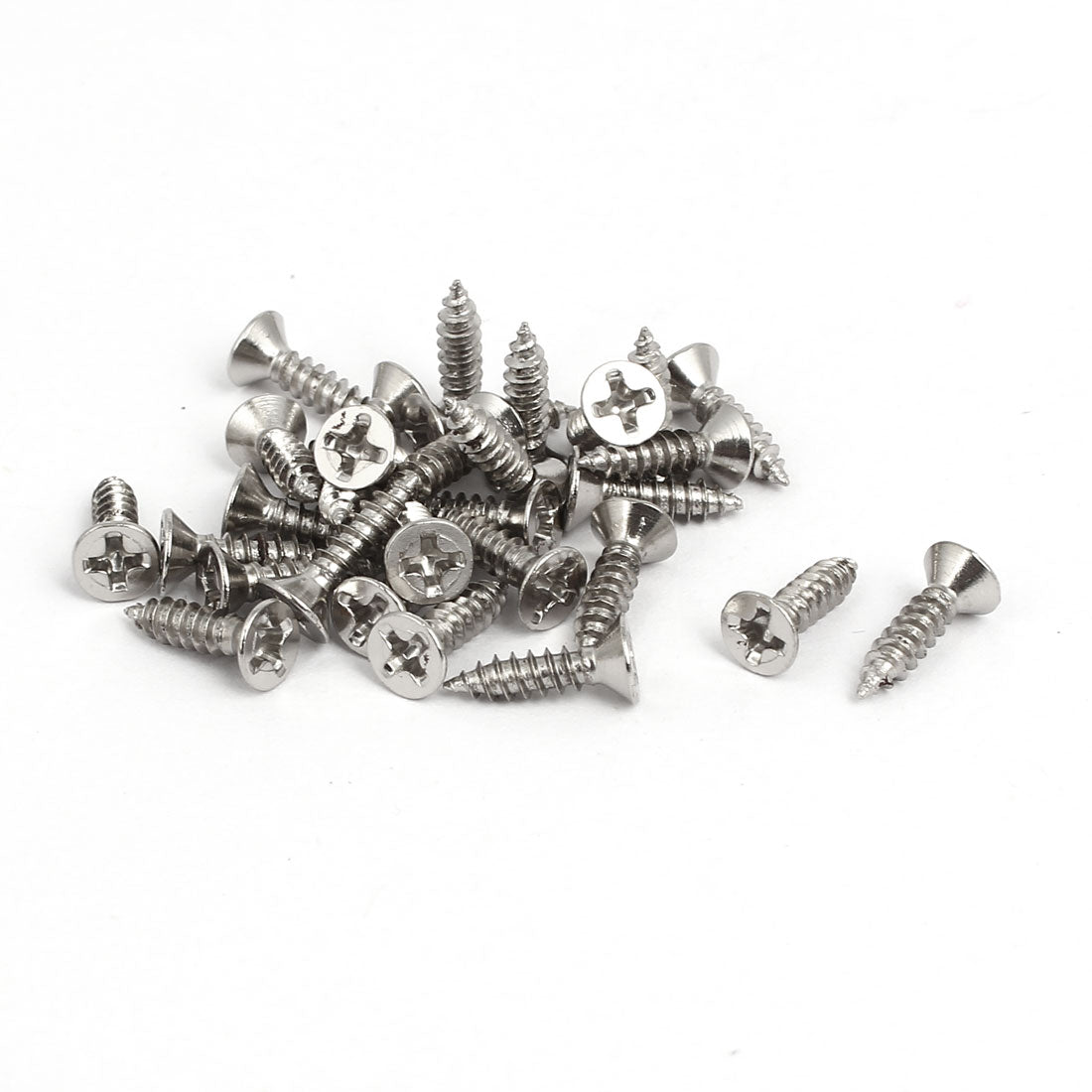 uxcell Uxcell M3x12mm Metal Phillips Drive Flat Head Self Tapping Screws Fastener 30pcs